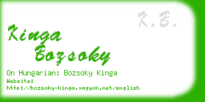 kinga bozsoky business card